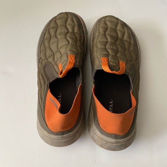 MERRELL Olive MEN'S HUT MOC 2 SLIP ON LOAFER QUILTED SLIPPER SNEAKER Size 9 - Picture 4 of 12
